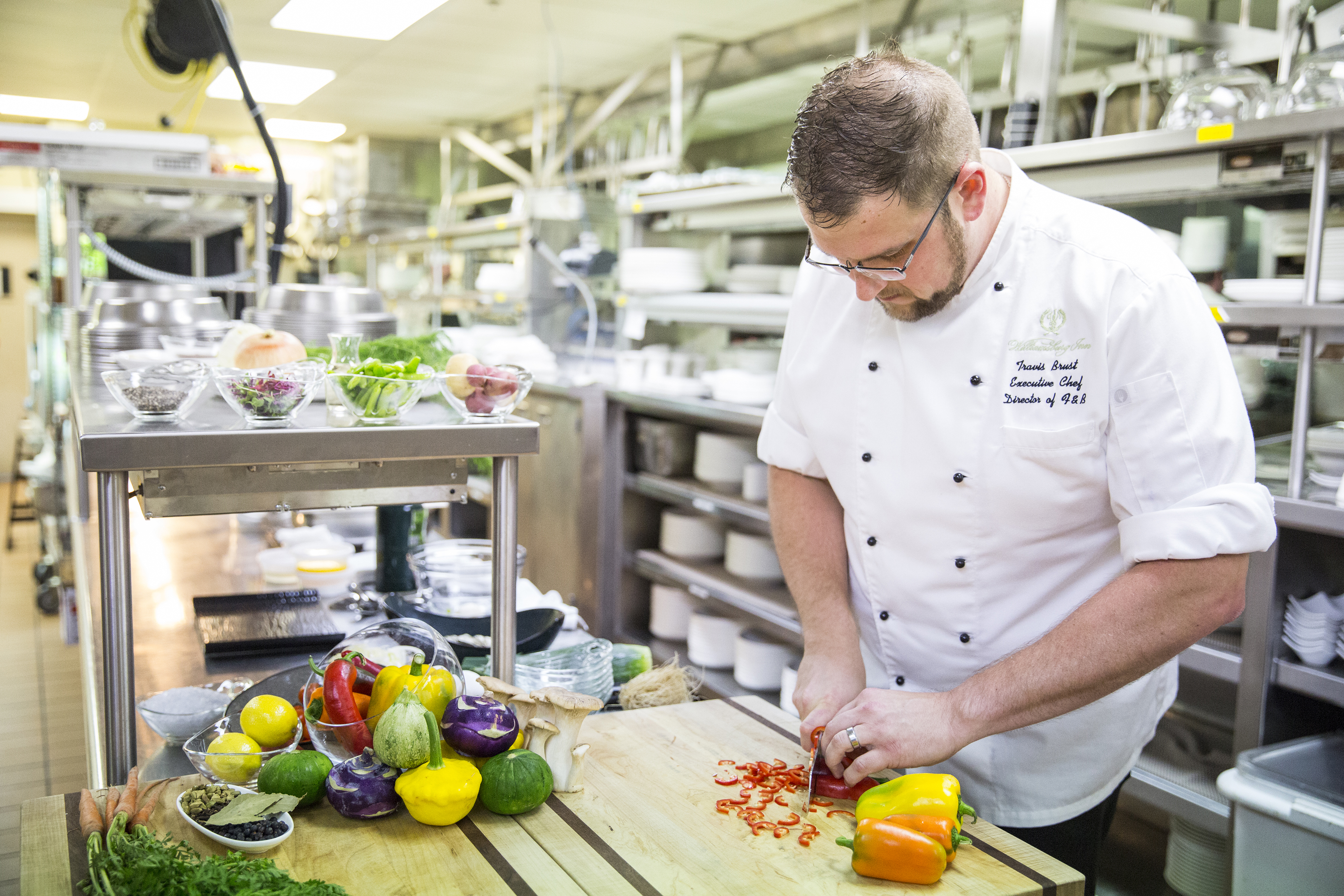 Chef Travis in kitchen