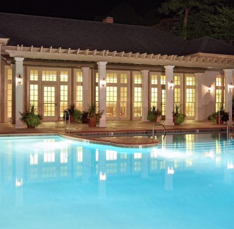Outdoor Activity Pool at Night - Spa